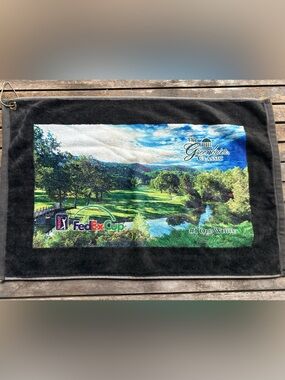 FedEx Cup Greenbrier Classic Golf Towel with Clip 24 Inches By 16 Inches
